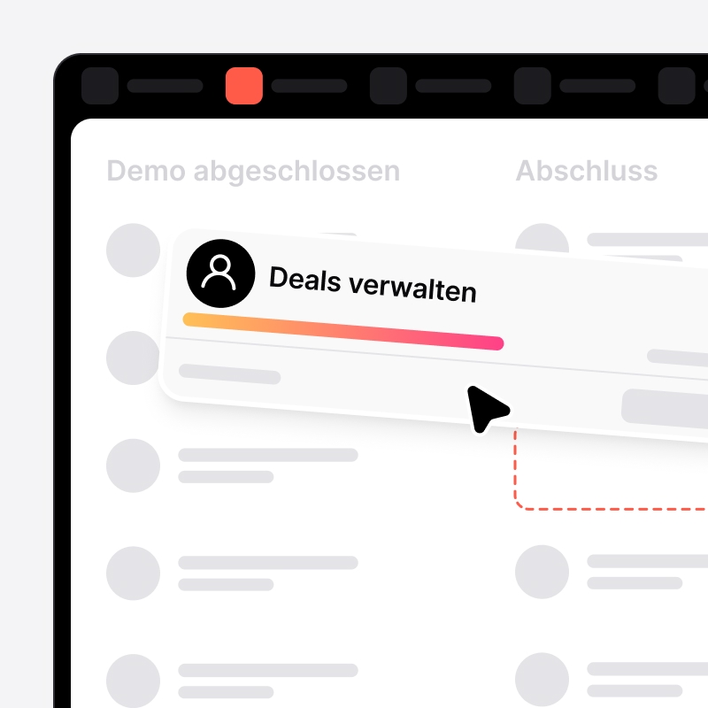 Deal in der visuellen Pipeline von noCRM verschoben