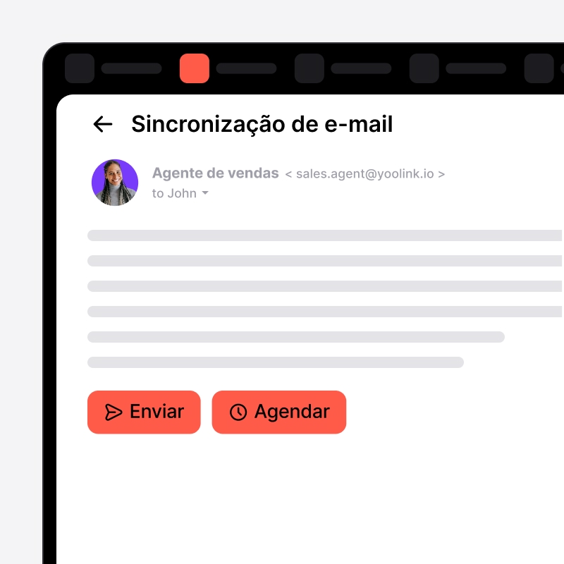 Caixa de e-mail sincronizada com o noCRM