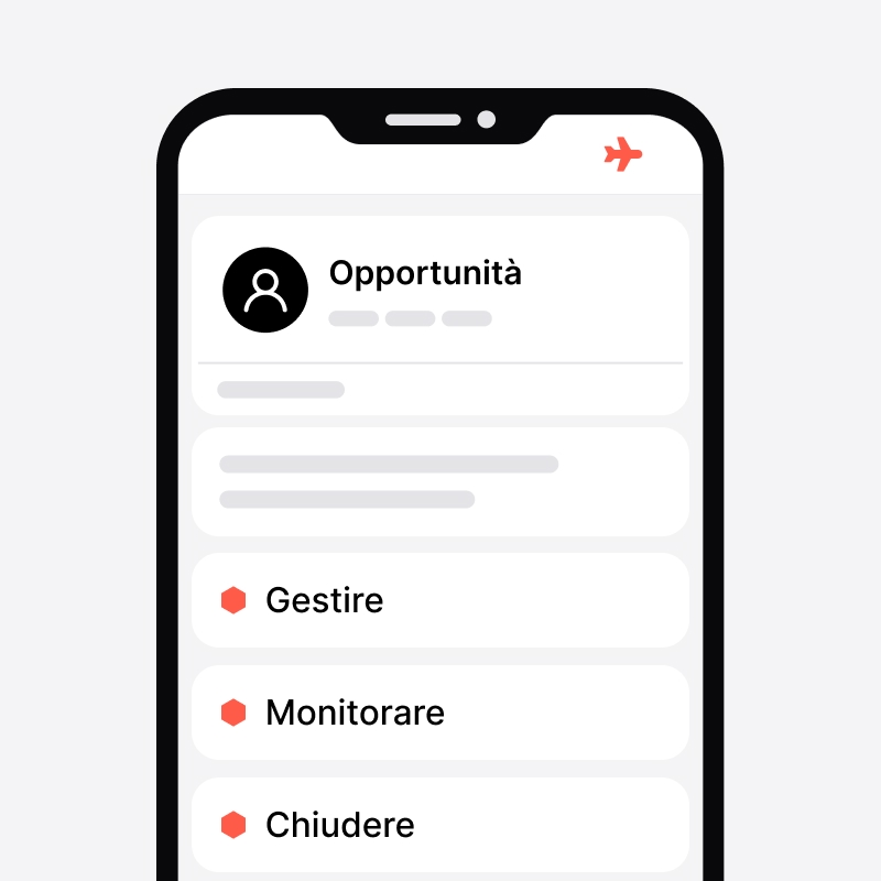App mobile noCRM che mostra un lead su iOS e Android