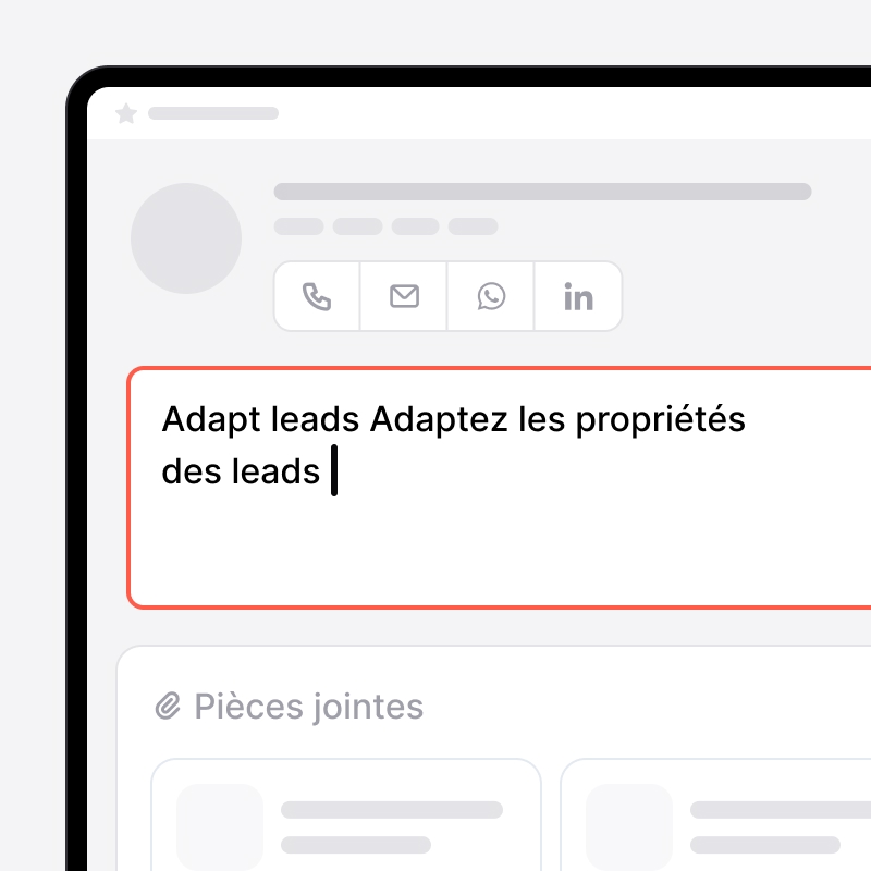 Champs personnalisés pour adapter les propriétés des leads dans noCRM