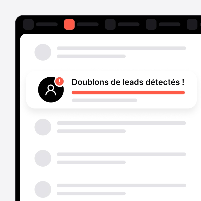 Alerte de lead en doublon dans noCRM