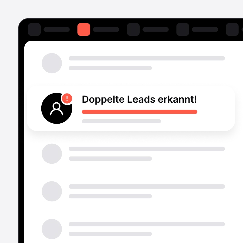 Warnung vor doppeltem Lead in noCRM