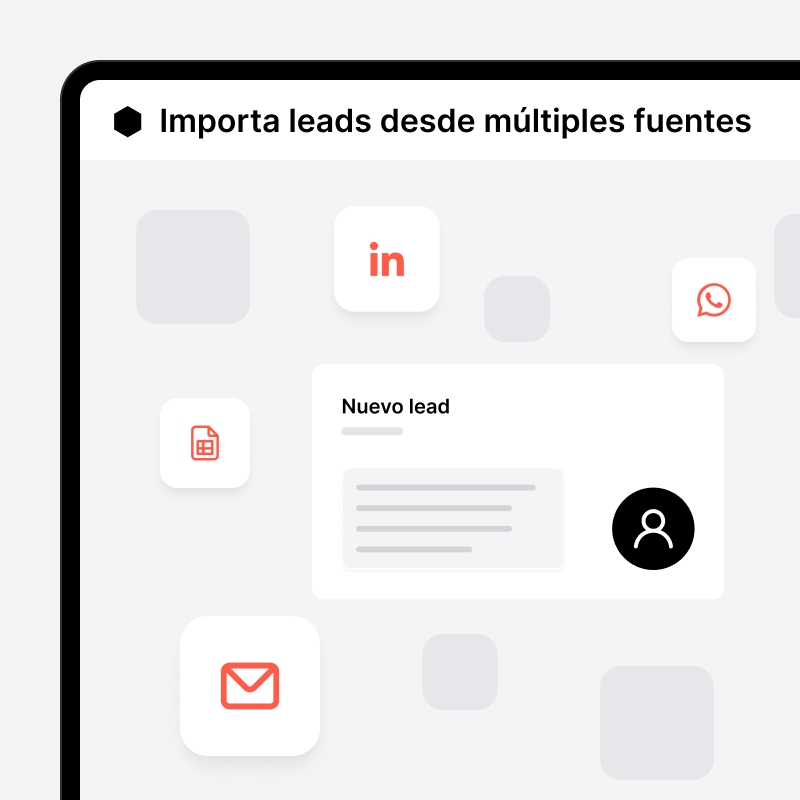Leads importados en noCRM desde varias fuentes