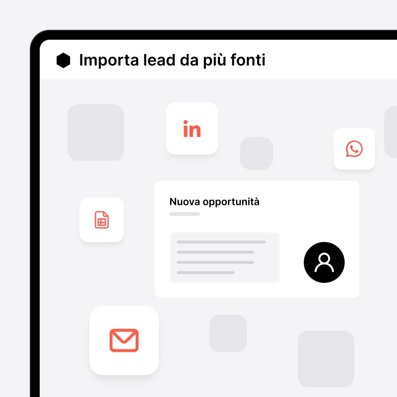 Lead importati in noCRM da più fonti