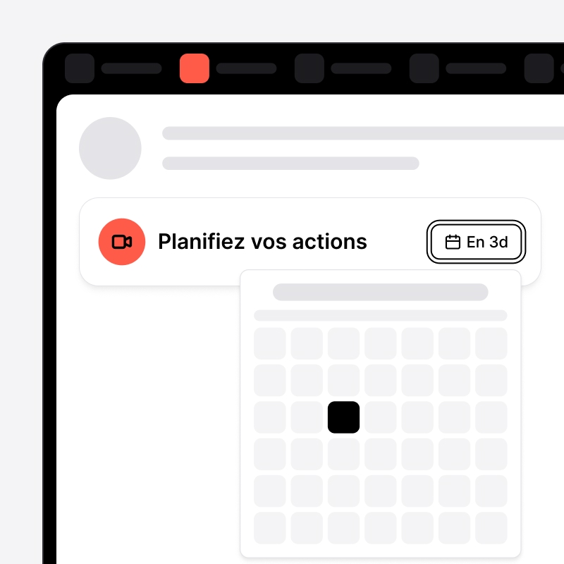 Prochaine étape planifiée pour un lead dans noCRM