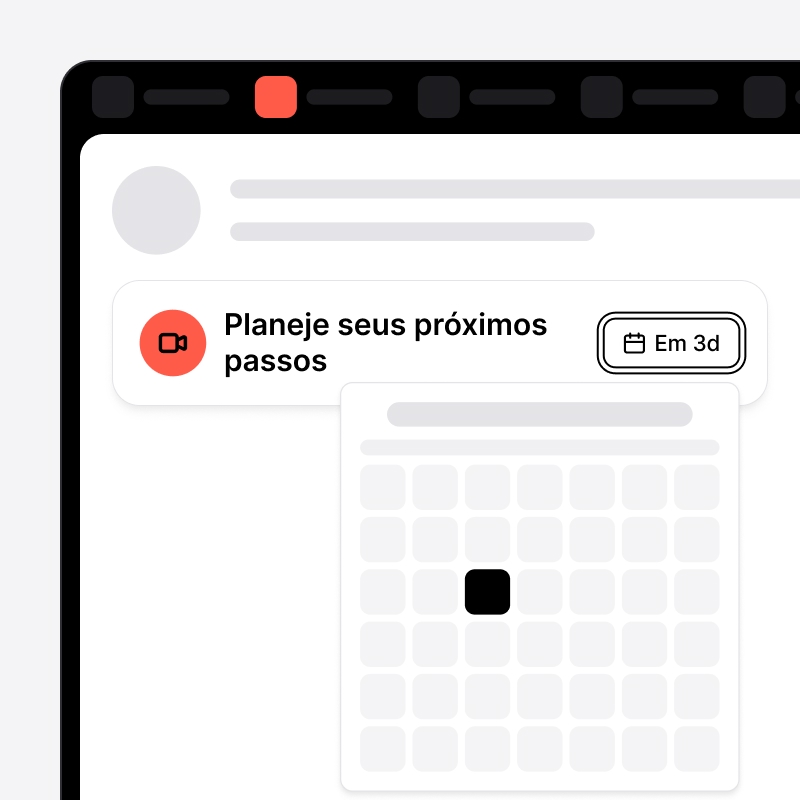 Próximo passo agendado para um lead no noCRM