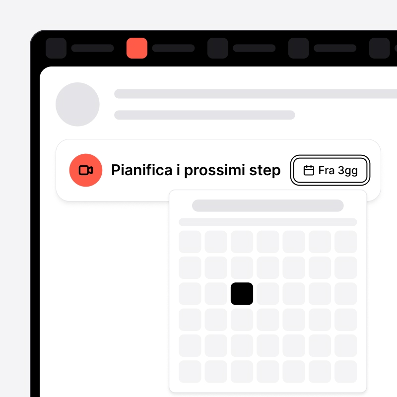 Prossimo passo pianificato per un lead in noCRM