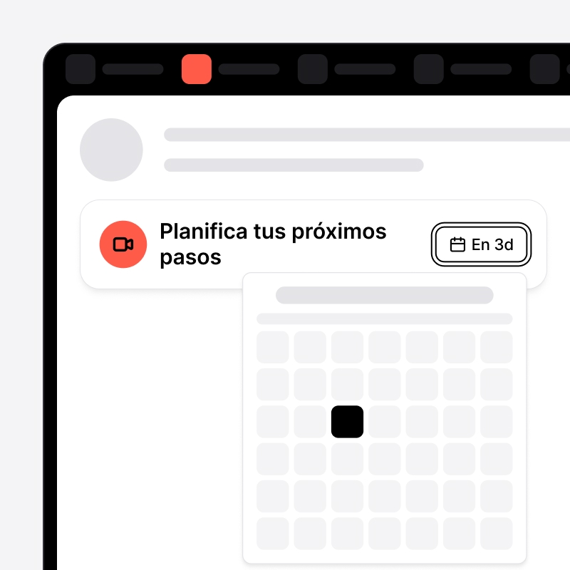 Próximo paso programado para un lead en noCRM