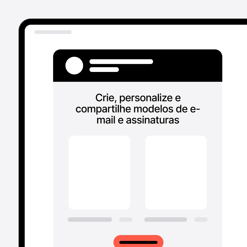 Editor de modelos de e-mail e assinaturas no noCRM