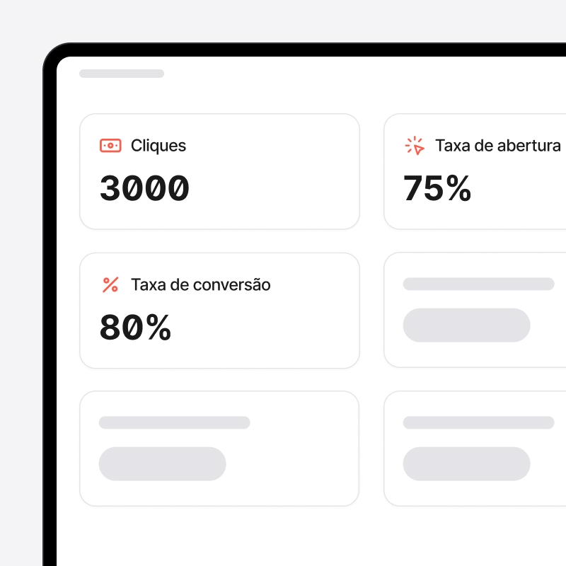 Acompanhamento do desempenho dos e-mails no noCRM: cliques, taxa de abertura e conversão