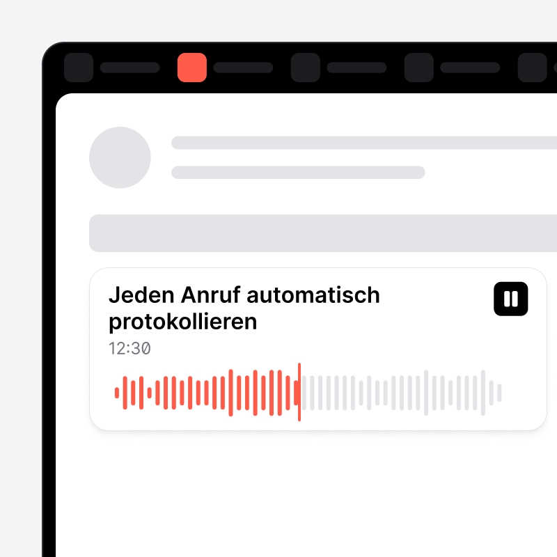 Automatische Anrufaufzeichnung in noCRM
