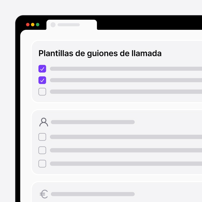 Plantillas de guiones de llamada personalizables en noCRM