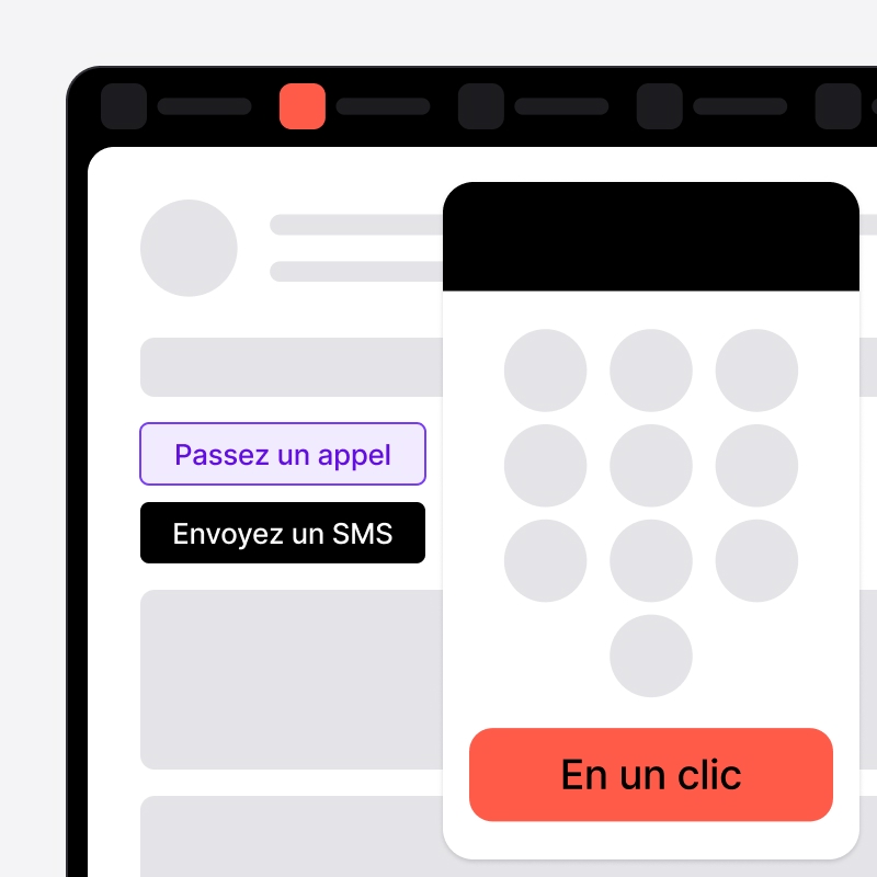Appel et SMS en un clic depuis un lead dans noCRM