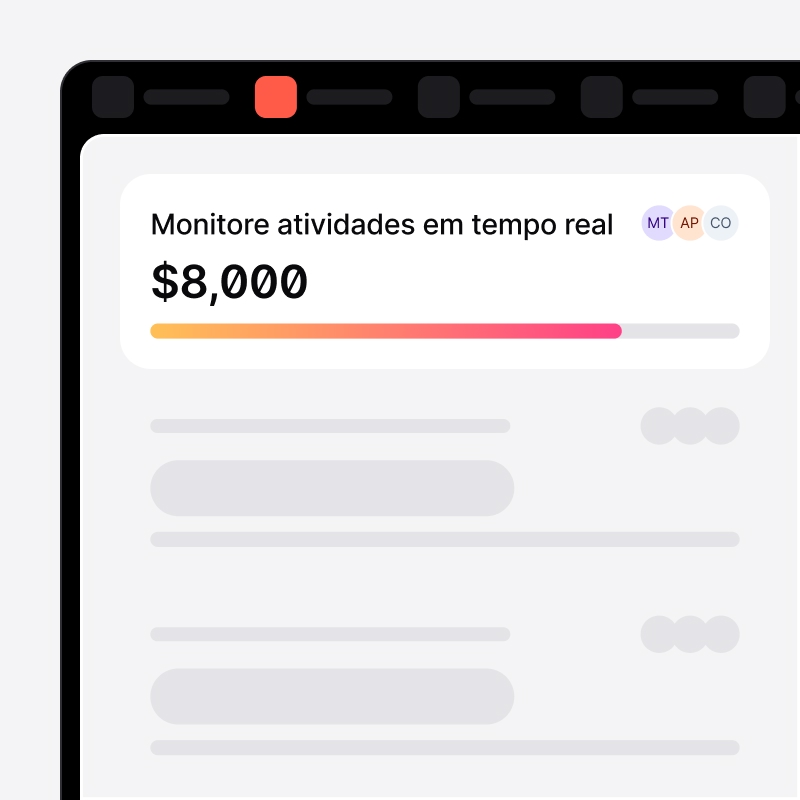 Acompanhamento das metas de vendas em tempo real no noCRM