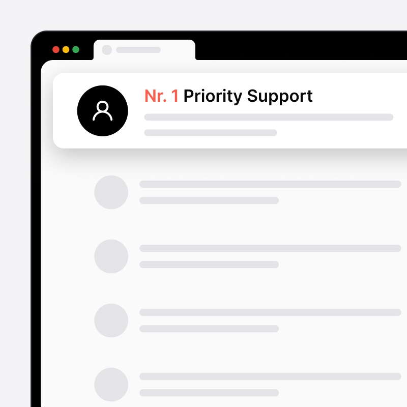 Priorisierte Support-Anfrage in noCRM