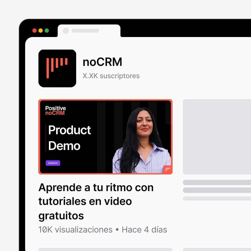 Formación en vídeo gratuita y demo del producto noCRM