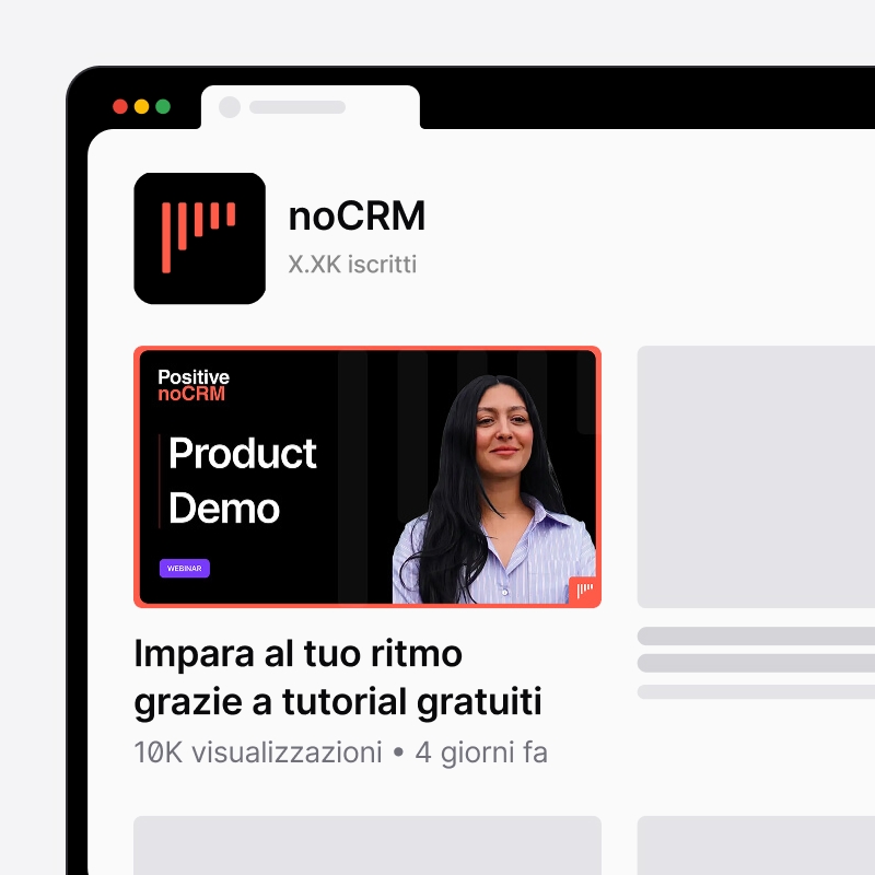 Formazione video gratuita e demo del prodotto noCRM