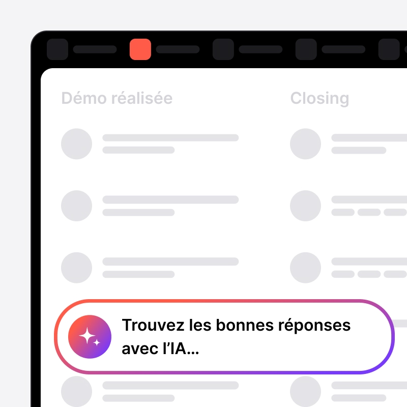 Barre de recherche avec IA dans le centre d'aide noCRM
