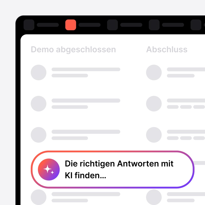 KI-gestützte Suchleiste im noCRM Hilfecenter