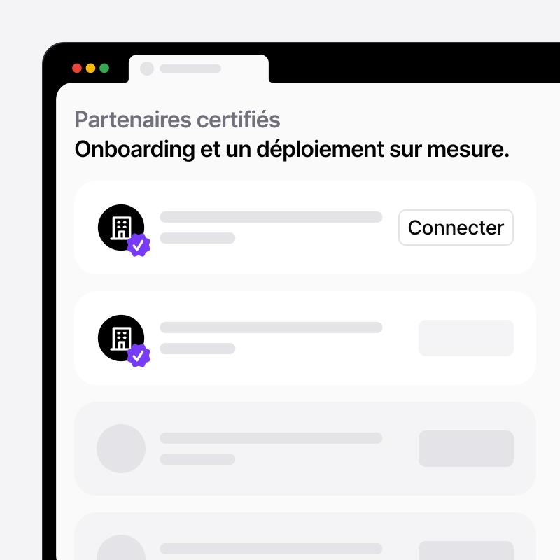 Onboarding personnalisé avec des partenaires certifiés noCRM
