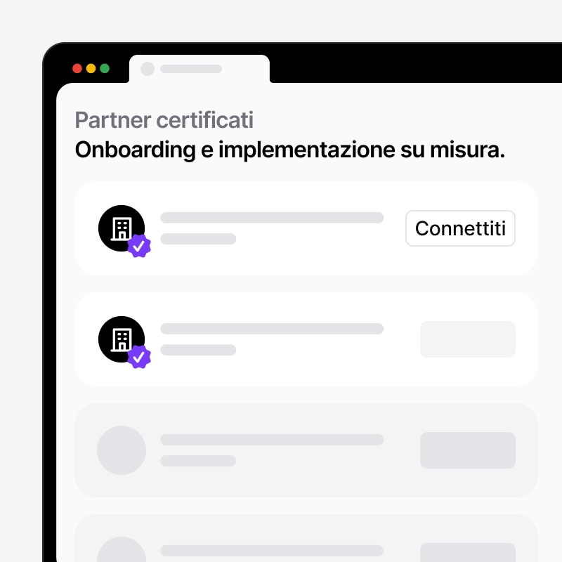 Onboarding personalizzato con partner certificati noCRM