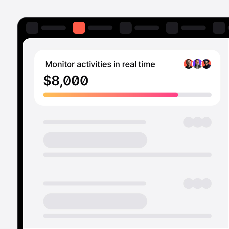 Real-time sales goal tracking in noCRM