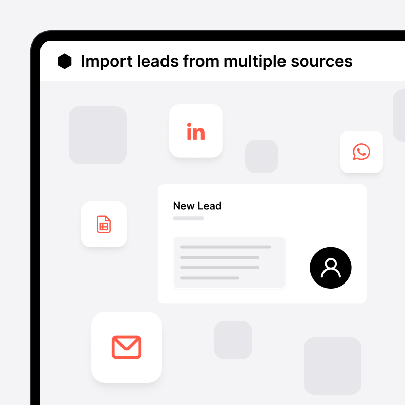Leads imported into noCRM from multiple sources