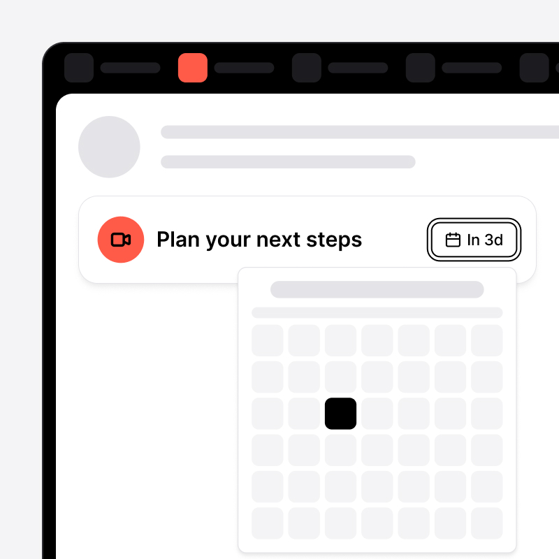 Next step scheduled for a lead in noCRM
