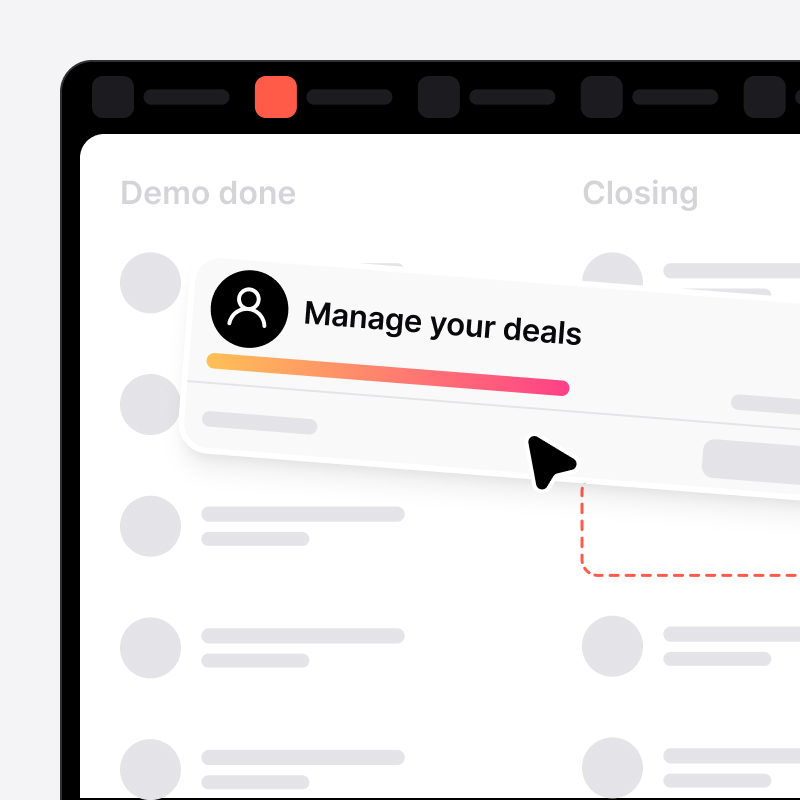Deal moved through the noCRM visual pipeline