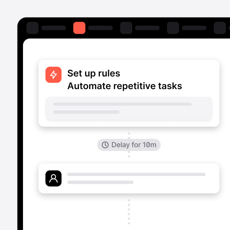 Automation rules for repetitive tasks in noCRM