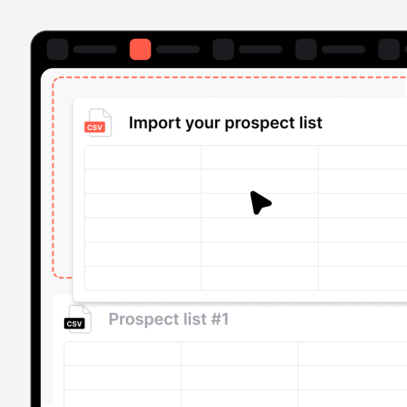Prospect list imported into noCRM from a CSV file