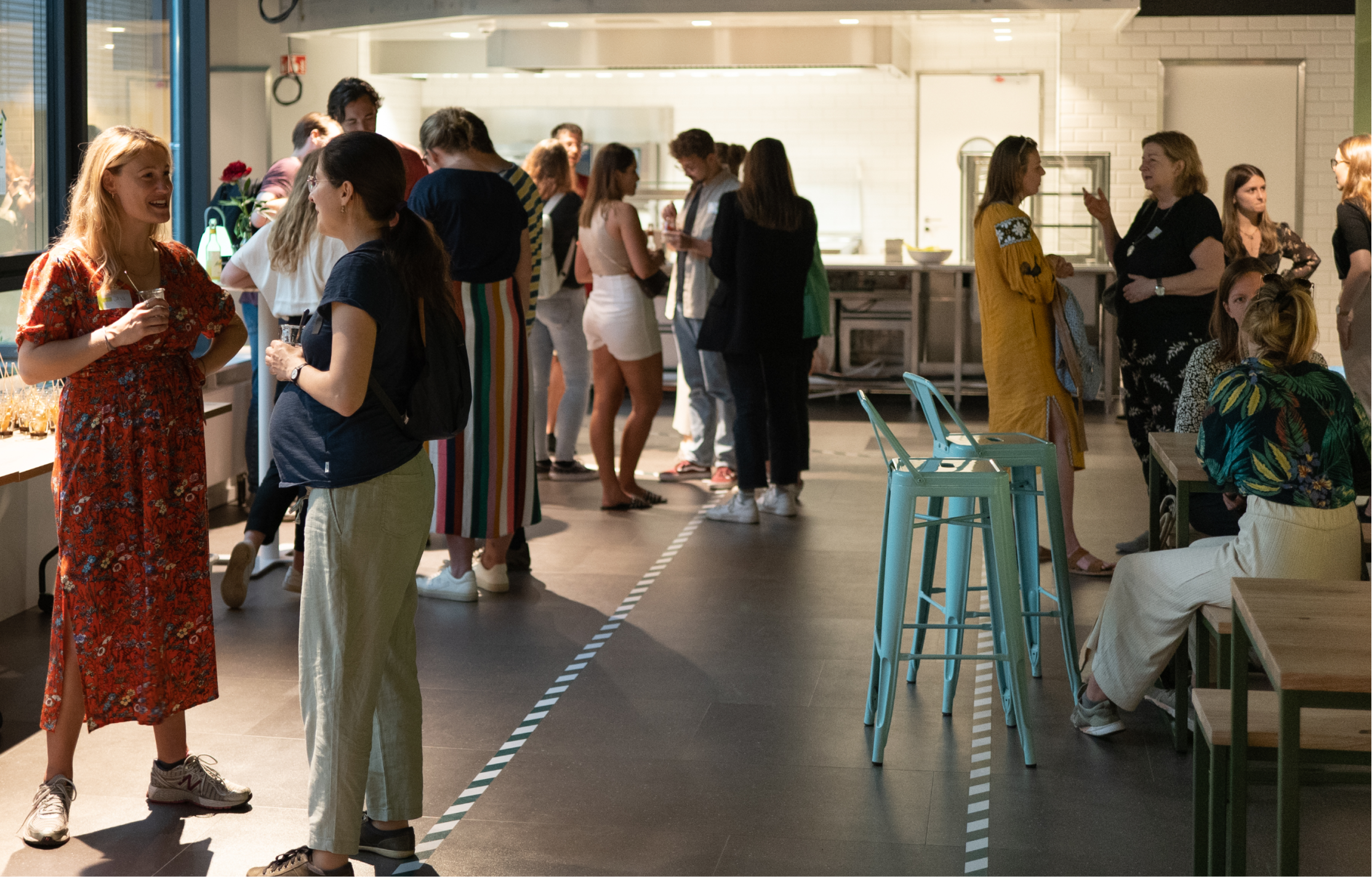 People listening to a presentation