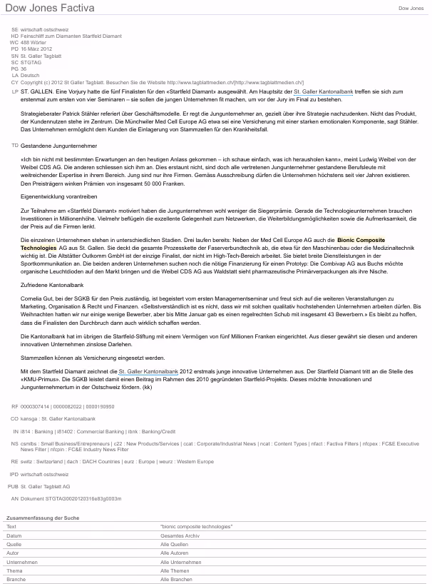 Artikel «Feinschliff zum Diamanten»