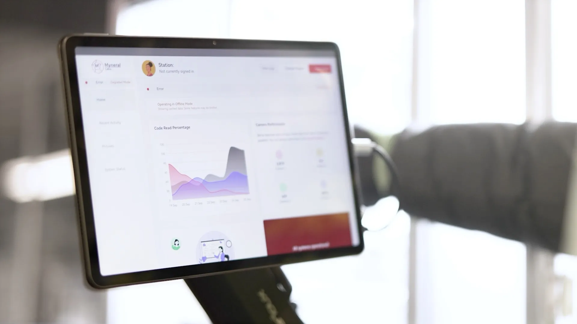 MynTrace Tablet Dashboard