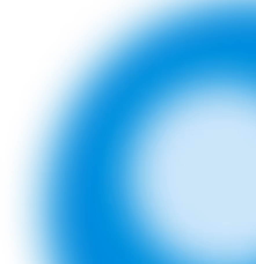 Abstract blue gradient circle with a bright center fading to darker edges.