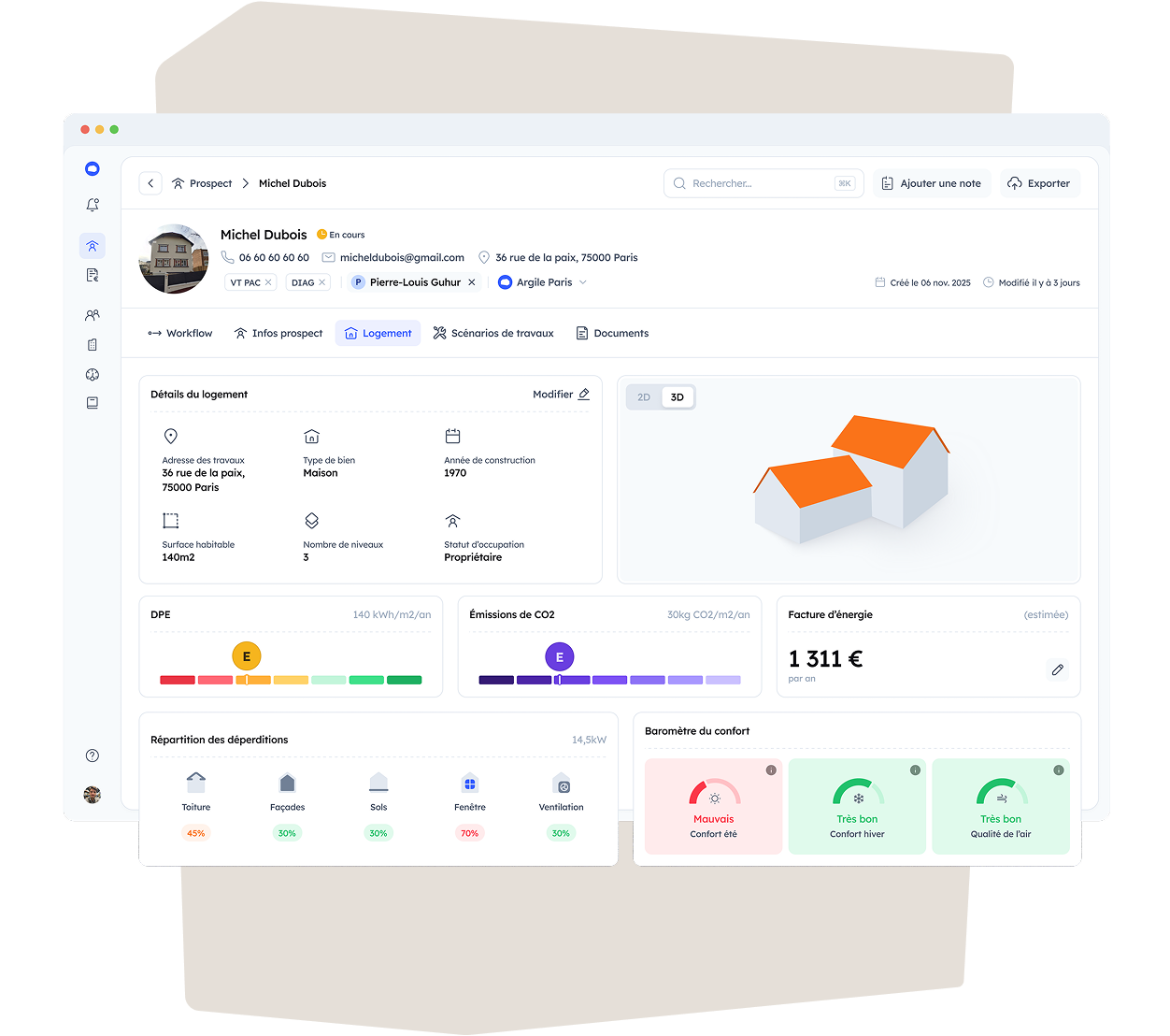 Argile, votre gestionnaire de prospects