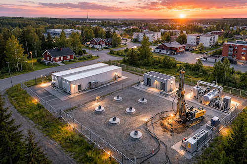 Electrifying district heating with data centre waste heat and seasonal storage