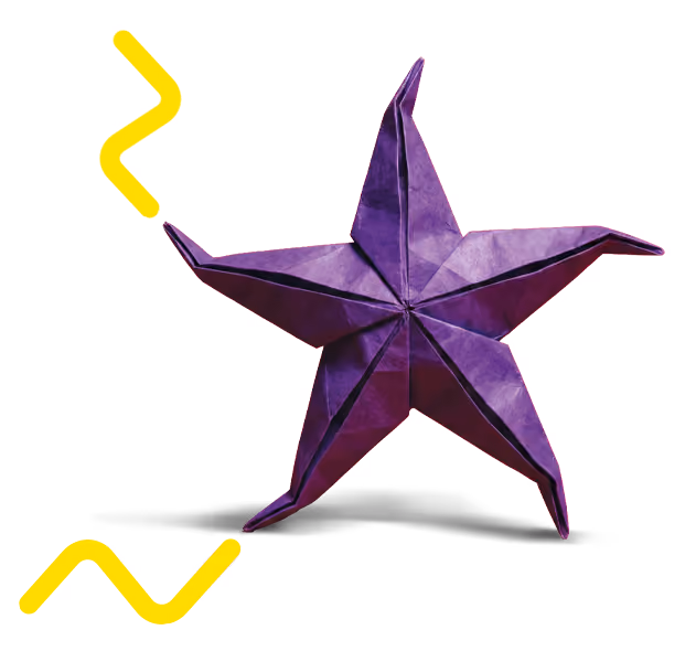 image d'une pieuvre origami violette