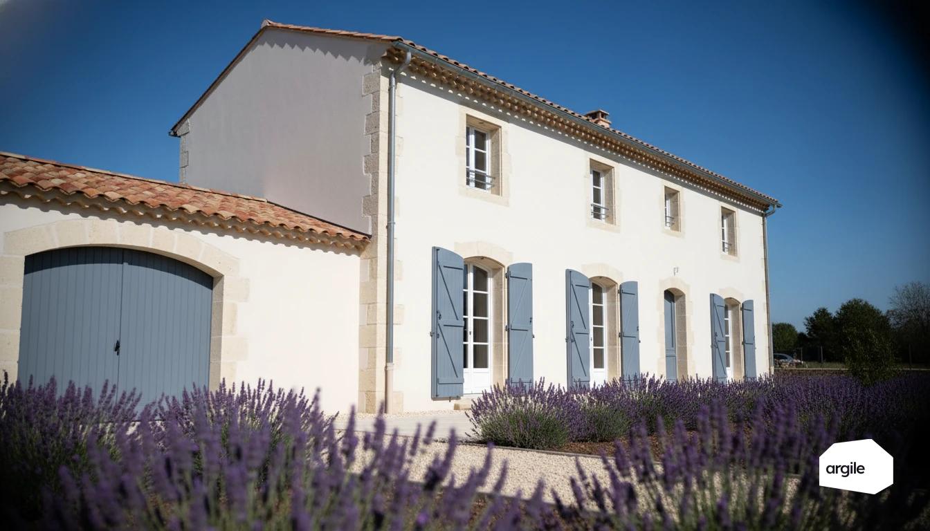 Mas provençal rénové avec isolation thermique extérieure