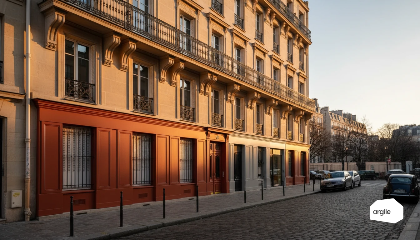 Façade haussmannienne rénovée illustrant des ponts thermiques