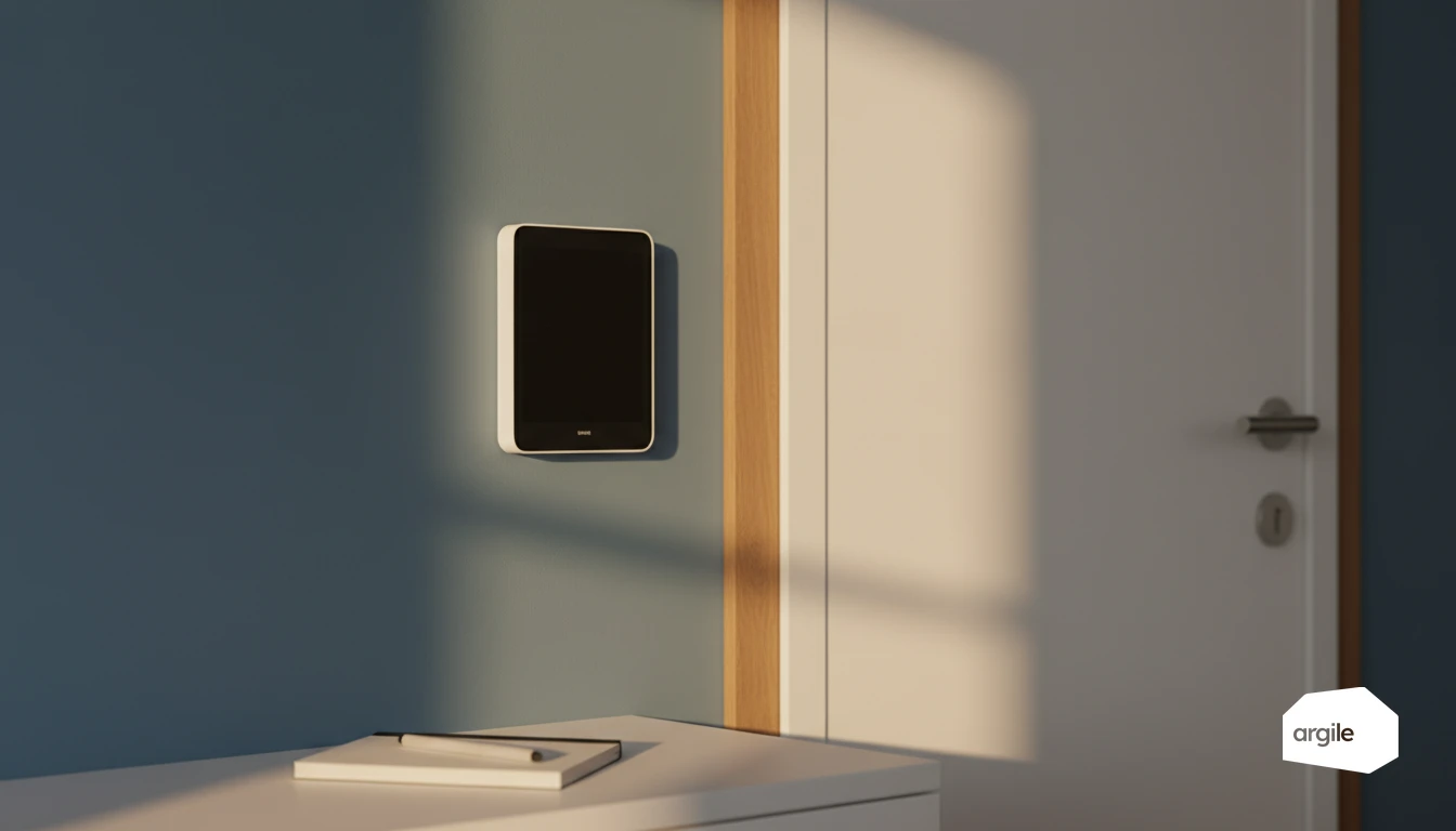 Programmateur de chauffage mural dans intérieur rénové