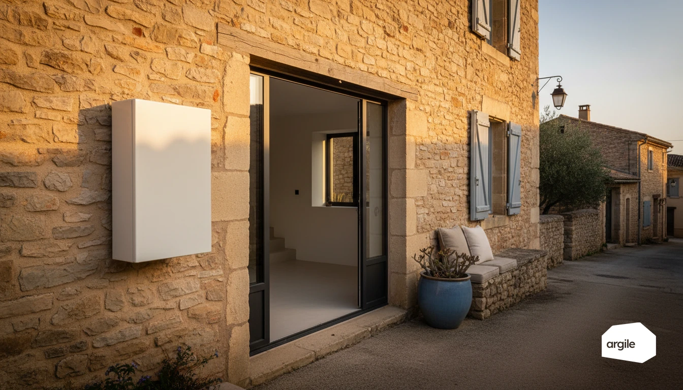 Maison en pierre rénovée avec PAC et plancher chauffant