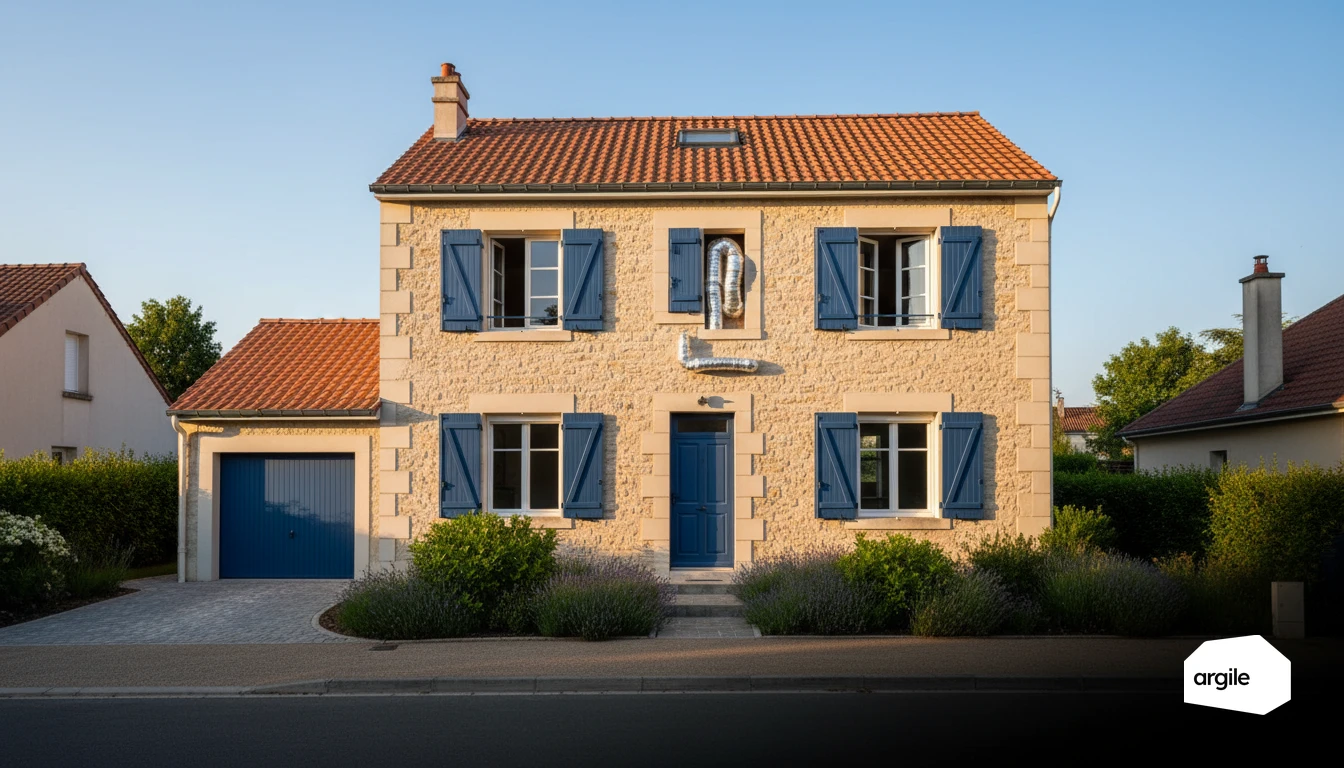 Pavillon rénové, combles isolés et gaines de ventilation