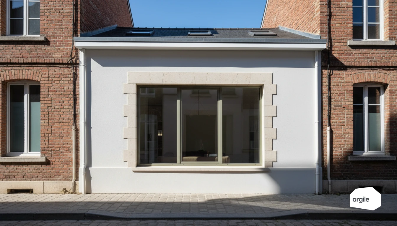 Fenêtre triple vitrage sous vide sur façade rénovée