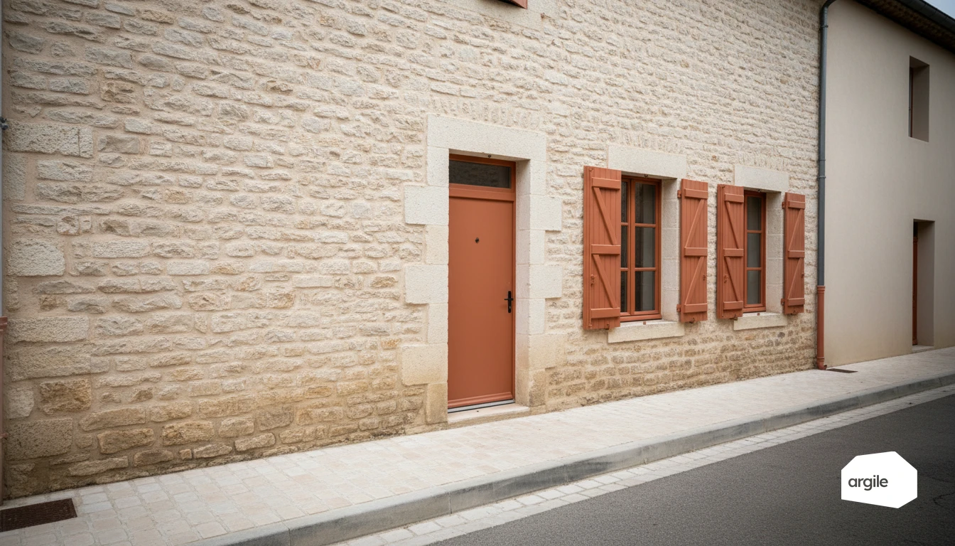 Maison en pierre rénovée, détail de pont thermique