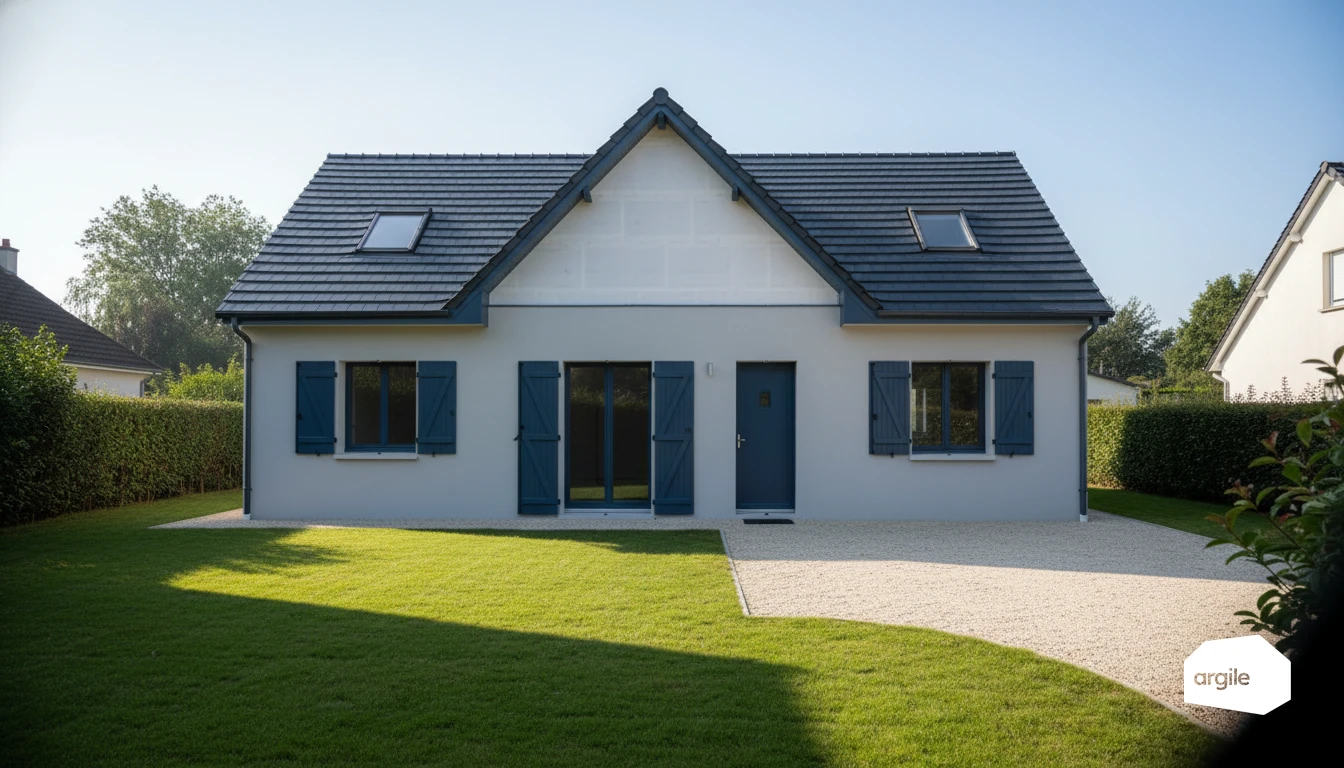 Pavillon rénové, isolation de combles aménagés visible