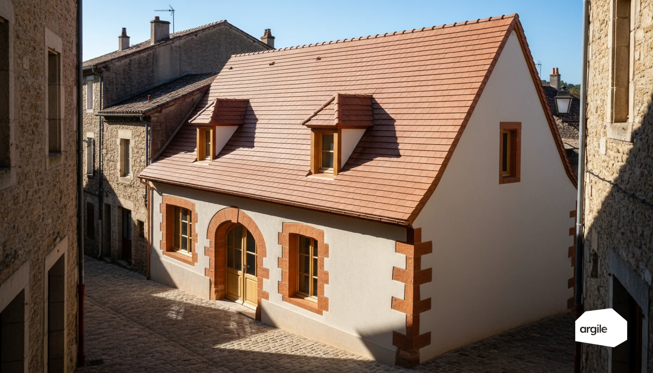 Maison en pierre, toiture pentue, rénovation énergétique