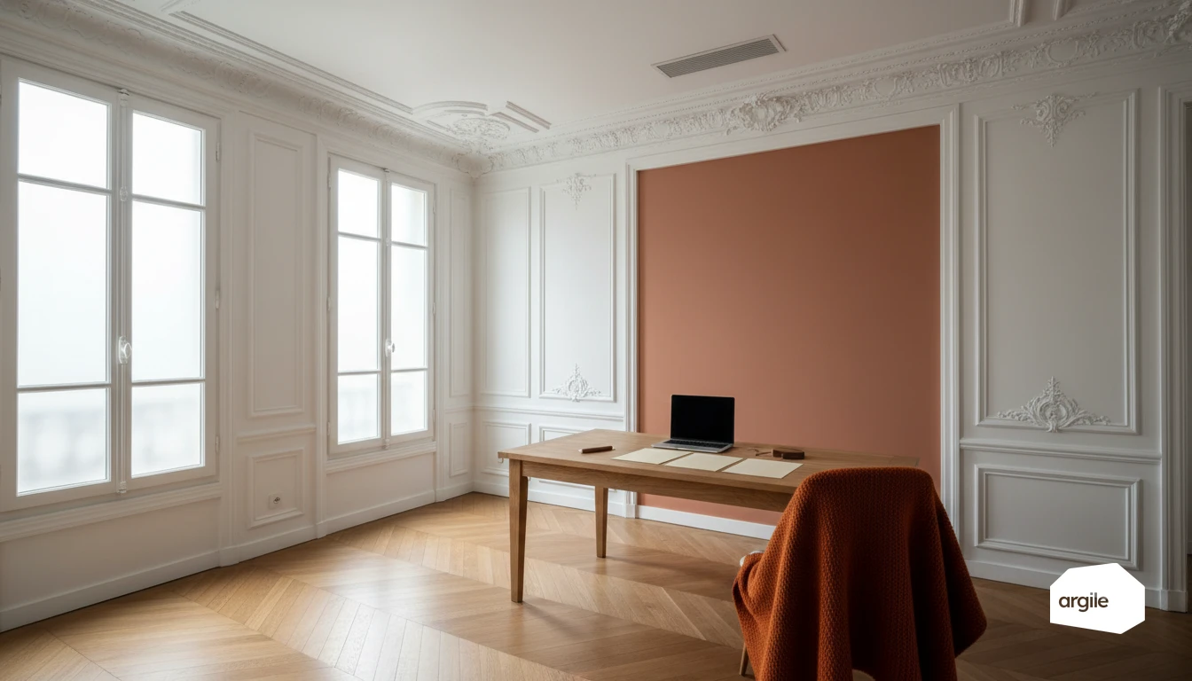 Grille VMC discrète dans appartement haussmannien rénové