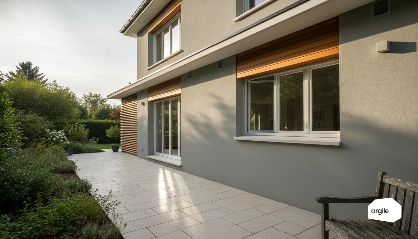 Pavillon rénové avec fenêtres entrouvertes et ventilation naturelle