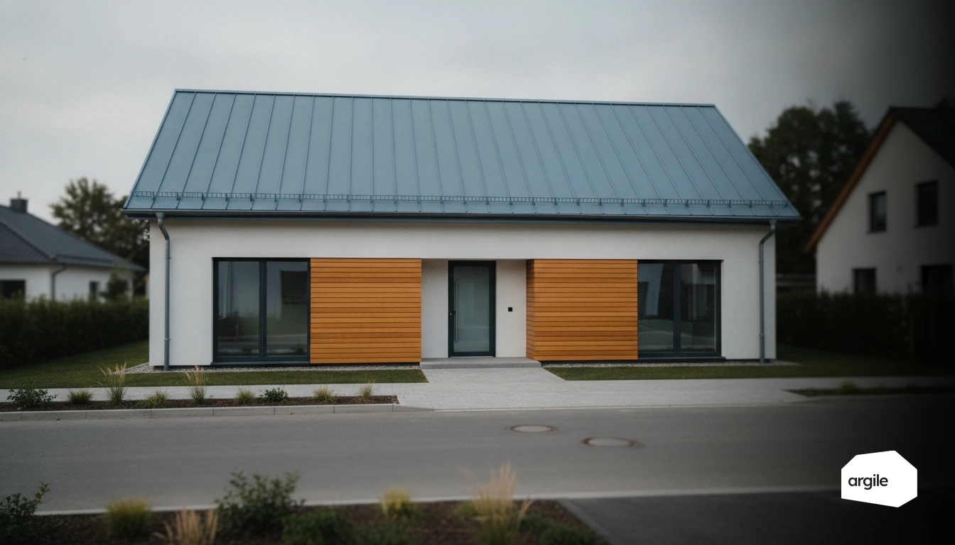 Maison moderne rénovée, toiture sarking isolée